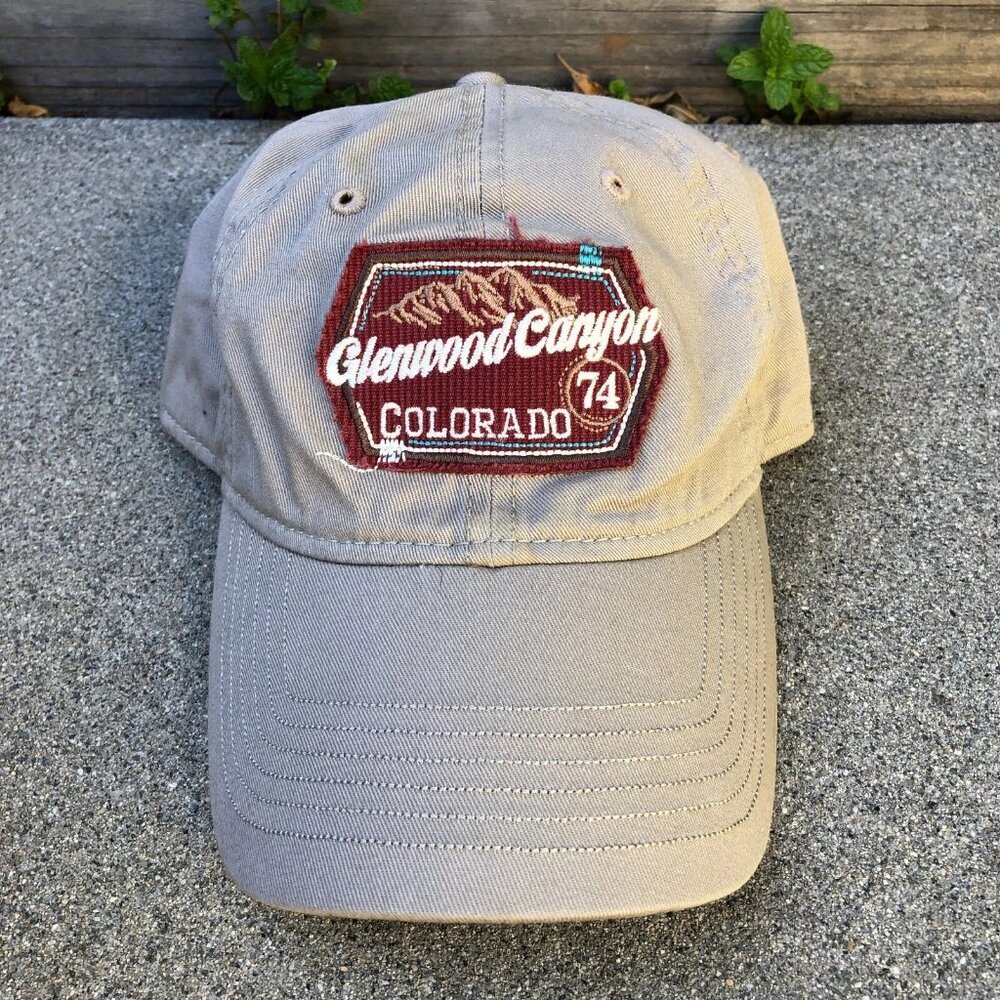 OURAY GLENWOOD CANYON COLORADO Hat Men's Khaki 74 Adjustable Baseball Cap​